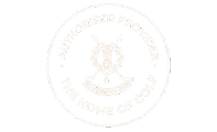 Links Golf St Andrews. A faint circular seal featuring an illustration of a dog in the center, surrounded by text. The image has a mostly white background, making the seal design and details barely visible.
